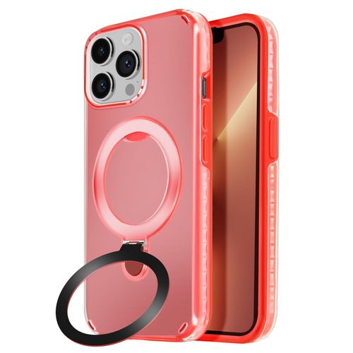 Coque Magsafe Pour Iphone 13 Pro Antichoc Avec Support Pliable Rouge