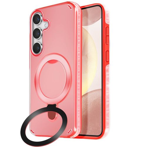 Coque Magsafe Pour Samsung S24 Plus Et S25 Plus Antichoc Support Rouge