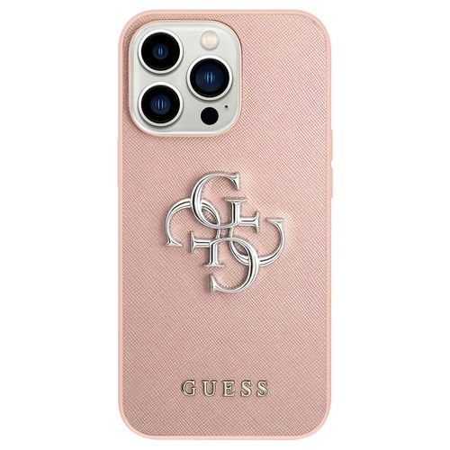 Coque Pour Iphone 13 Pro Saffiano Antichoc Guess Rose