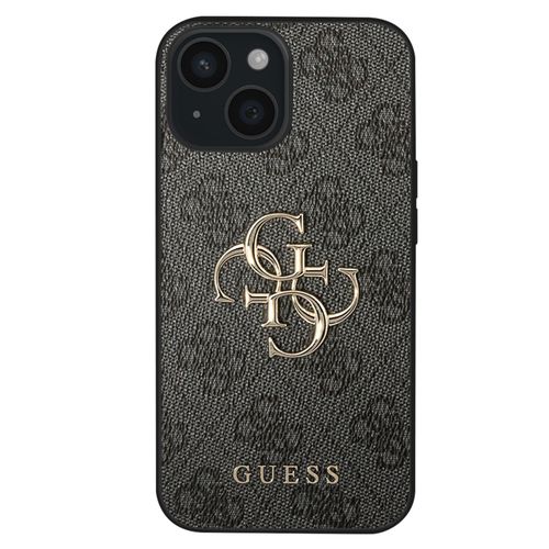 Coque Pour Pour Iphone 15 Découpes Précises Et Bords Surélevés Guess Noir
