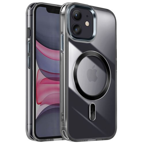 Coque Magsafe Pour Iphone 11 Dos Cristal Color Noir