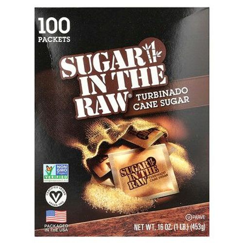 In The Raw, Sugar In The Raw®, Sucre De Canne Turbinado, 100 Sachets, 453 G