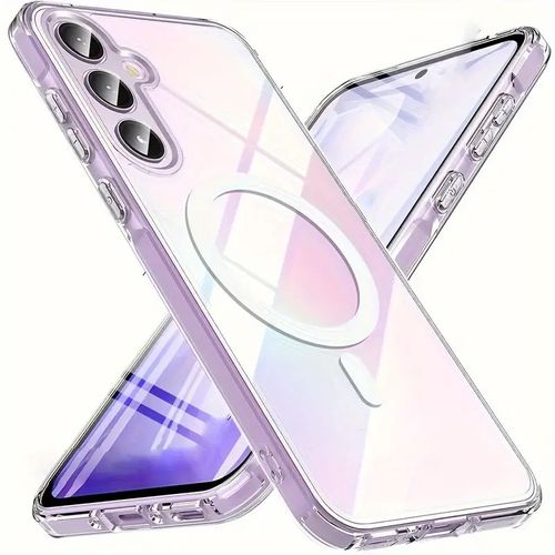 Hqselection® Coque Magnétique Pour Samsung Galaxy A15 5g, Compatible Avec Magsafe, Dos Anti Rayures, Transparent
