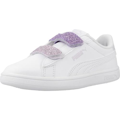 Chaussures Puma Smash 3.0 L Glitter V Colour Blanc