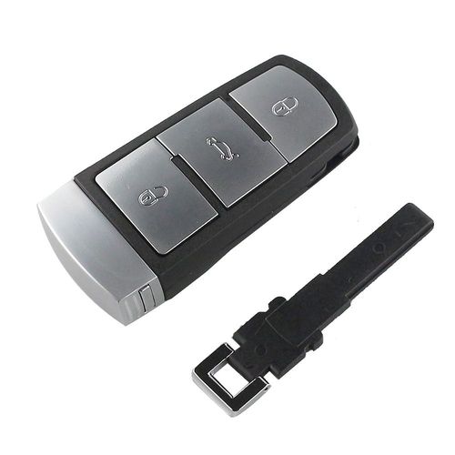 Yiqfeast In-Coque De Clé De Voiture À Distance Pour Volkswagen,De La Carte Smart Fob,3 Boutons,Vw Passat,Cc,B7- Shell With Blade
