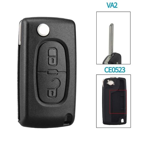 Coque De Clé De Voiture À 3 Boutons Pour 207,208,307,308,408,Partner,Pliable,Lame Hu83 Ce0536- 2bt Va2 Ce0523-For Citroen