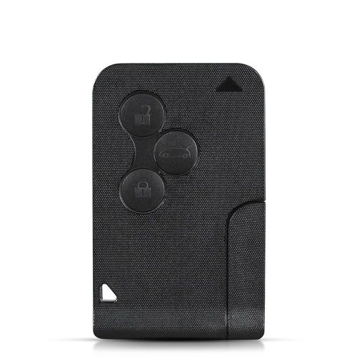 Keyyou ¿ Étui De Carte D'ouverture À Distance 3 Boutons Pour Renault,Noir Avec Petite Clé,Pour Modèles Clio Logan - Model 1-D78