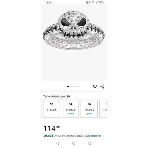 Bague En Argent Jeulia Jack Skellington