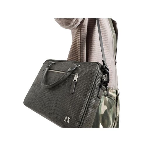 Porte document Armani Exchange Relief Homme Noir