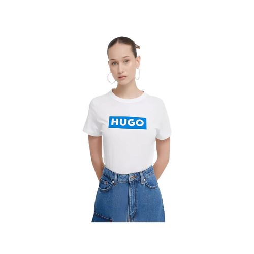 T Shirt Boss Signature Femme Blanc