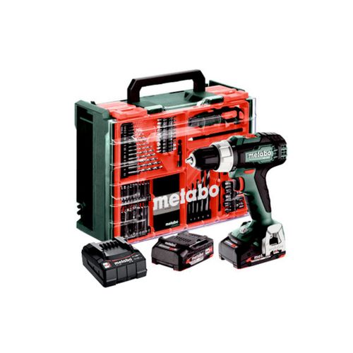 Perceuse-visseuse sans fil - BS 18 L Set - METABO - avec 2 batteries 18V2.0Ah - chargeur - coffret et accessoires - 614051710