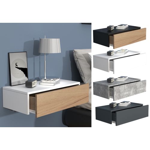 Vcm Tiroir Mural En Bois Table De Chevet Murale Tiroir Console Table De Chevet Usal M 60 Cm