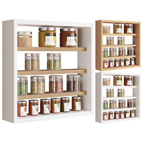 Vcm Étagère Murale En Bois Tableau Mural Cuisine Épices Cuisine Collectionneur Vitrine Esaldi S