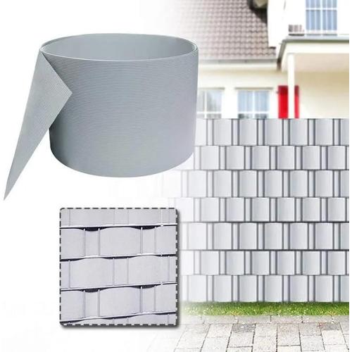 Yuenfong 10x Bandes De Brise-Vue En Pvc Dur Pour Tapis À Double Tige, Clôture De Jardin, Balcon (2,5 M X 19 Cm, Gris)