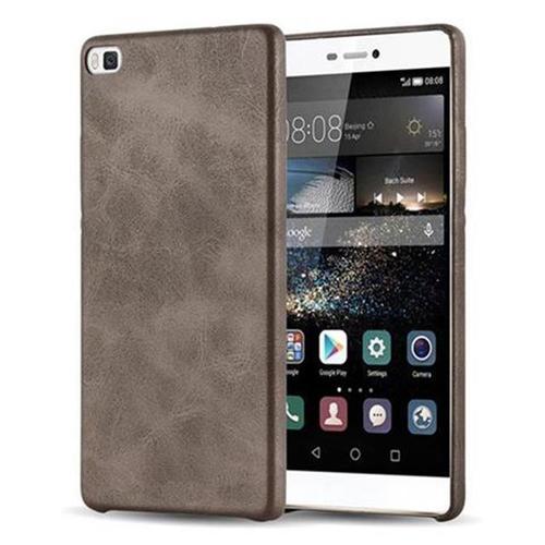 Cadorabo Housse Compatible Avec Huawei P8 En Vintage Brun - Hard Case Étui De Protection En Similicuir