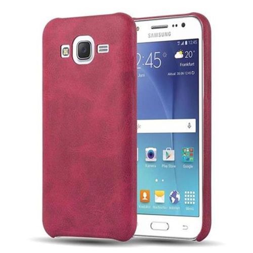 Cadorabo Housse Compatible Avec Samsung Galaxy J5 2015 En Vintage Rouge - Hard Case Étui De Protection En Similicuir