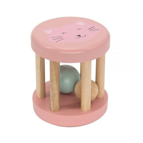 Hochet Roulant En Bois Mrs. Cat