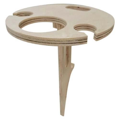 Table À Vin En Plein Air-Table À Vin Pliante En Bois-Vin Verre Rack Bouteille Et Verre Titulaire Deskto