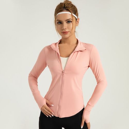 Veste De Yoga À Dos Nu Pour Femme En Coupe S Bouclée En Tissu De Pomme De Mer Couleur Barboteuse Pour Fitness Et Cyclisme