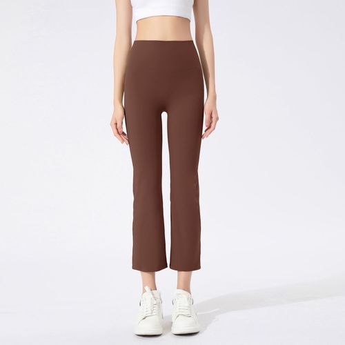 Pantalon De Yoga 2023 Nouvelle Collection Pour Femme Taille Haute Ascenseur De Fesses Sensation Nu Vêtement De Sport Minceur Pour Course Et Fitness Couleur Marron Taille S