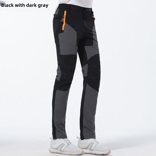 Pantalon De Randonnée À Séchage Rapide Nouveau Modèle Automne Homme Imperméable Et Résistant À L'usure Taille M Couleur Noir Et Gris Profond