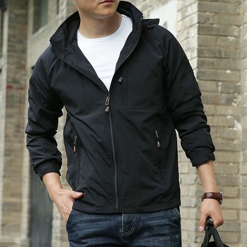 Veste D'extérieur Pour Hommes En Plein Air À La Mode Avec Poches Col Châle Noire Taille M Par Wish Amazon