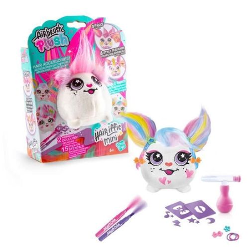 Canal Toys - Airbrush Plush - Mini Peluche Hair'iffic A Coiffer Et Décorer Avec Feutres - Air 038 - Modele Peluche Aléatoire