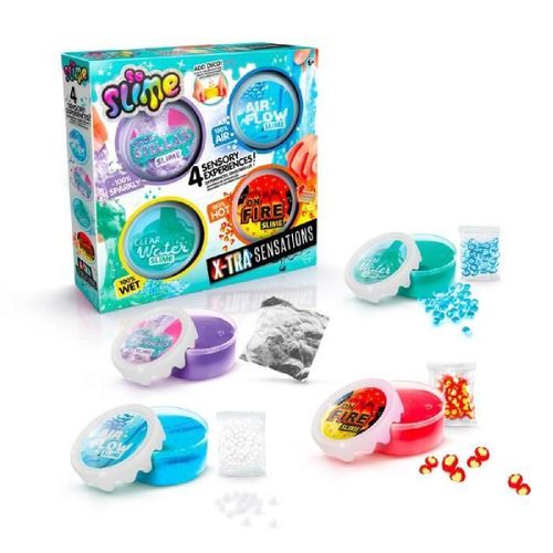 Canal Toys - So Slime Diy - Xtra Sensation Multipack- Avec 4 Slimes A Sensations Et Décorations - Ssc 308