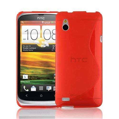 Cadorabo Housse Compatible Avec Htc Desire V En Rouge Cerise - Étui De Protection En Silicone Tpu Flexible