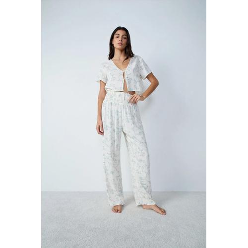 Pantalon De Pyjama Motifs Fleurs - Reese - L - Primerose - Femme - Etam