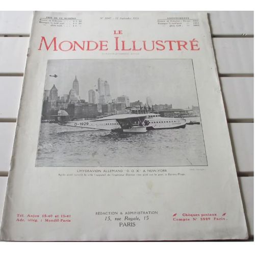 Le Monde Illustré N°3847 Du 12/9/1931-Le 136ème Anniversaire De L'école Polytechnique-La Restauration Du Parc Royal De Marly-Publicités ,Actualités Mondiales, Mode, Sports, Loisirs, Spectacles- Etc..