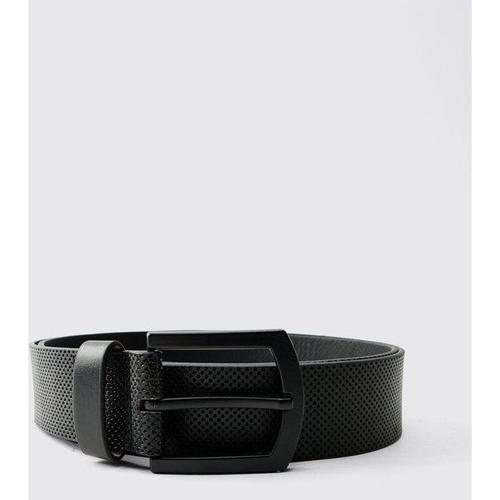 Ceinture Texturée Noire Homme - S, Noir