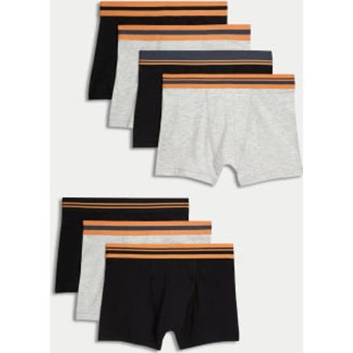 Lot De 7 Boxers En Coton À La Taille Extensible À Rayures (Du 5 Au 16 Ans) - Noir