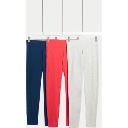 Lot De 3 Leggings En Coton (Du 6 Au 16 Ans) - Rouge