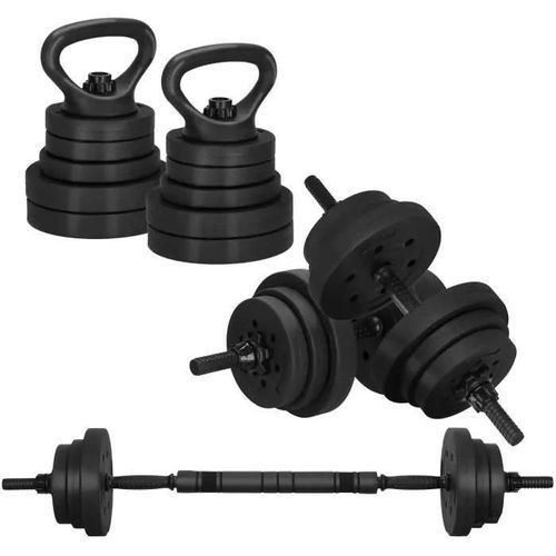 Set D'haltères - Springos - 20 Kg - Haltères Ajustables - Kettlebell Transformable - Lot De 2 Pièces