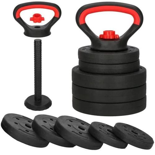 Kettlebell Réglable - Springos - 10 Kg - Poignée Ergonomique - 5 Disques Ajustables - Mixte