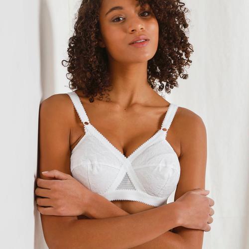 Soutien-Gorge Forme Emboîtante Et Couvrante « Coeur Croisé Iconique » - Sans Armatures - Playtex - Blanc