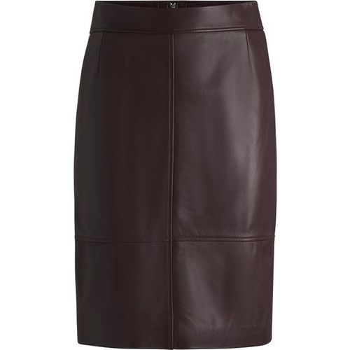 Jupe Crayon En Cuir À Panneaux40