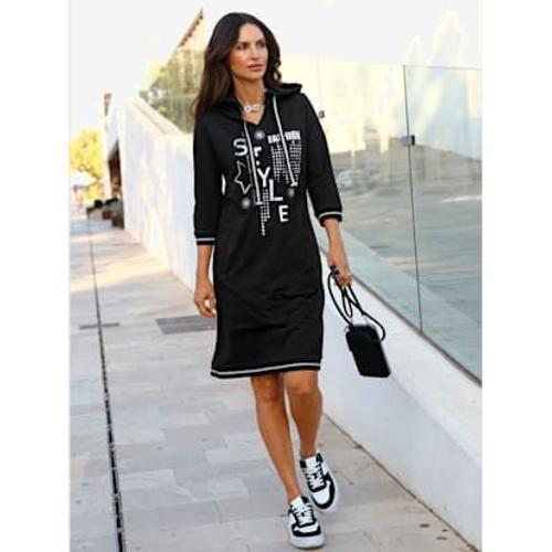 Robe En Jersey Coupe Affinante - - Noir