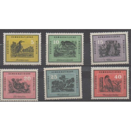 Allemagne De L'est Timbres Les Oiseaux 1959