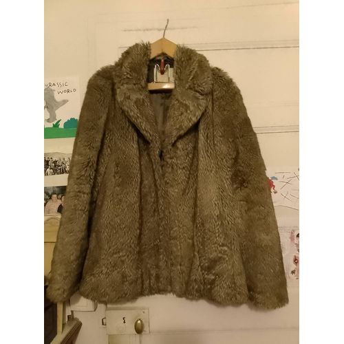 Blouson Chaud Fausse Fourrure Marron 40 L Only.