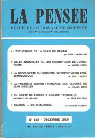La Pensée 148 - Revue Du Rationalisme Moderne - Décembre 1969