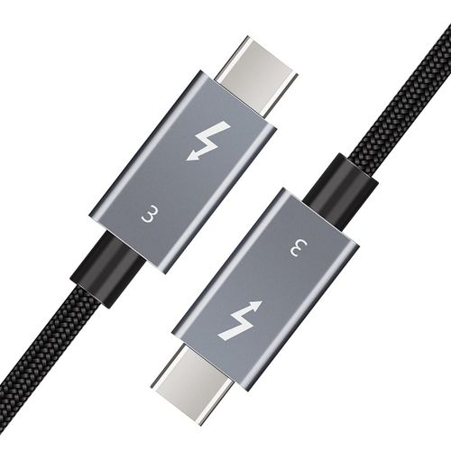 Câble Thunderbolt 3 De 1M | Prend En Charge 100W D'Énergie | Câble De Charge/Transfert De Données À 40Gbps, Usb-C Vers Usb-C, Compatible Avec Ssd Externe, Egpu Type-C Macbooks, Dell, Ipad Pr[X1360]