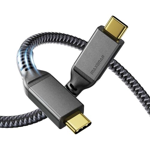 Onar Câble Thunderbolt 3 (1,2 M / 3,93 Pieds) Câble Usb C 4.0 Certifié Tb3 Transfert De Données 40 Gbit/S / 100 W/Charge 5 A / 5 K À 60 Hz Compatible Avec Macbok 2016/2017, Imac, Ssd Externe[X1901]