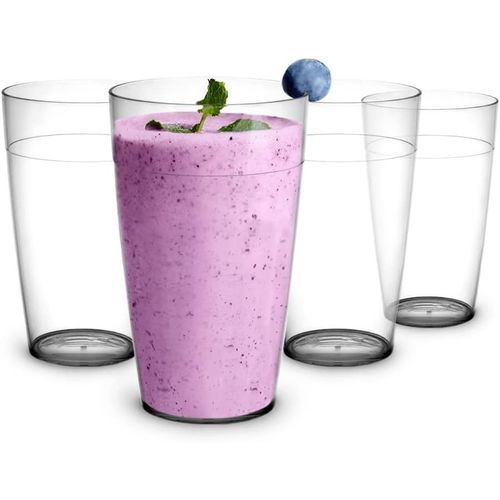 Verres Gobelets Eco Plastique Supérieure Incassables S 33cl, Lot De 4
