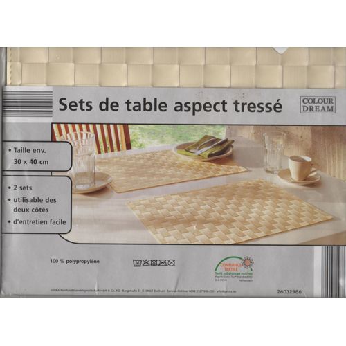 2 Lots De 2 Sets De Table Tressés Neufs