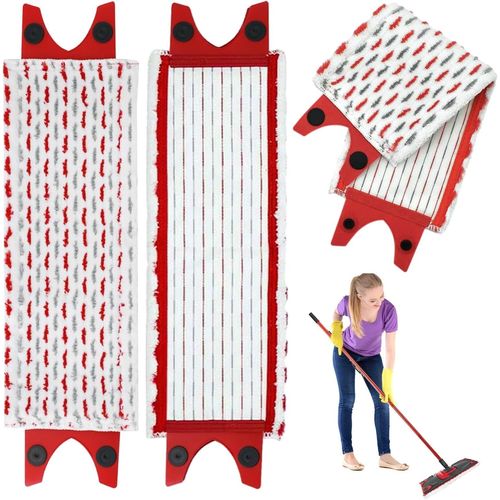 3 Pièces Serpillere Recharge pour Balai Microfibre Kit Compatible avec Vileda Ultramax/UltraMax Plus/Easy Wring UltraMax,faciles à Installer,pour Tous Les planchers tachés.[W634]