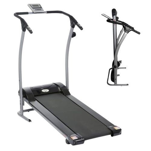 Gymflair Tapis De Course Pliable, Tapis Roulant Magnétique Inclinable, Tapis De Marche Mécanique, Musculation Et Fitness, 5 En 1