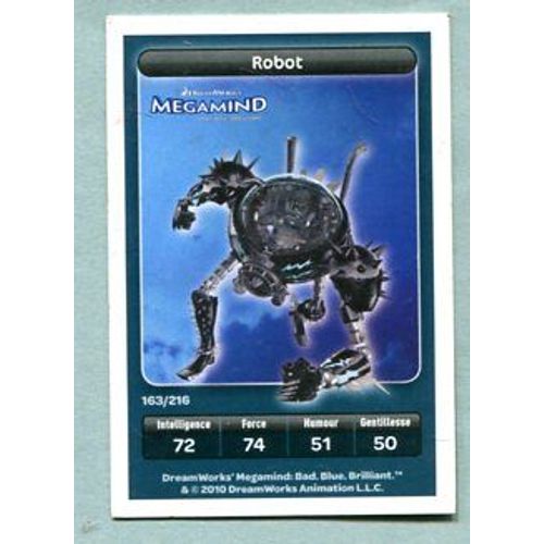 Carte Dreamworks - " Megamind " - Réf 163 - Robot - 2010