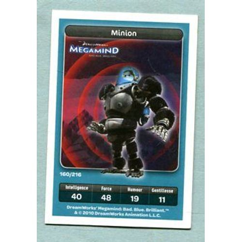 Carte Dreamworks - " Megamind " - Réf 160 - Minion - 2010